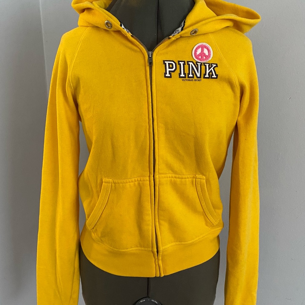 Victoria’s Secret PINK University of Michigan U of M Zip Up Sweatshirt Hoodie